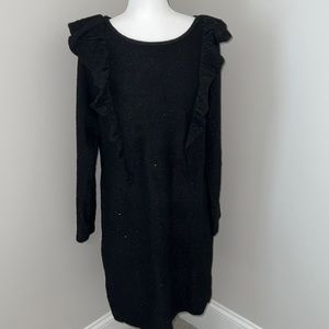 Lilly Pulitzer Ruth Sequin Sweater Dress NWT Black Medium